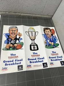 1997 GRAND FINAL BREAKFAST AFL PROGRAMME CARLTON KANGAROOS PAGAN PARKIN BLUES - Picture 1 of 6