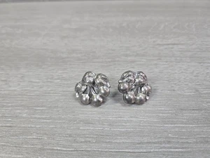 Vintage Kalo Chicago Arts and Crafts Sterling Silver Leaf Screw Back Earrings - Picture 1 of 6