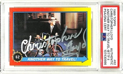 1989 Topps Back To The Future CHRISTOPHER LLOYD Signed Card #62 PSA/DNA Slabbed - Image 1 of 3
