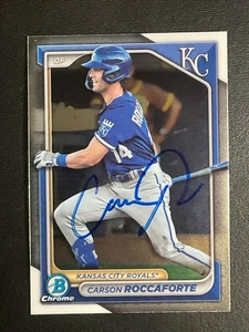 Carson Roccaforte Carta Firmata 2023 Bowman Cromo Di Persona (IP) Autografo Auto - Foto 1 di 2
