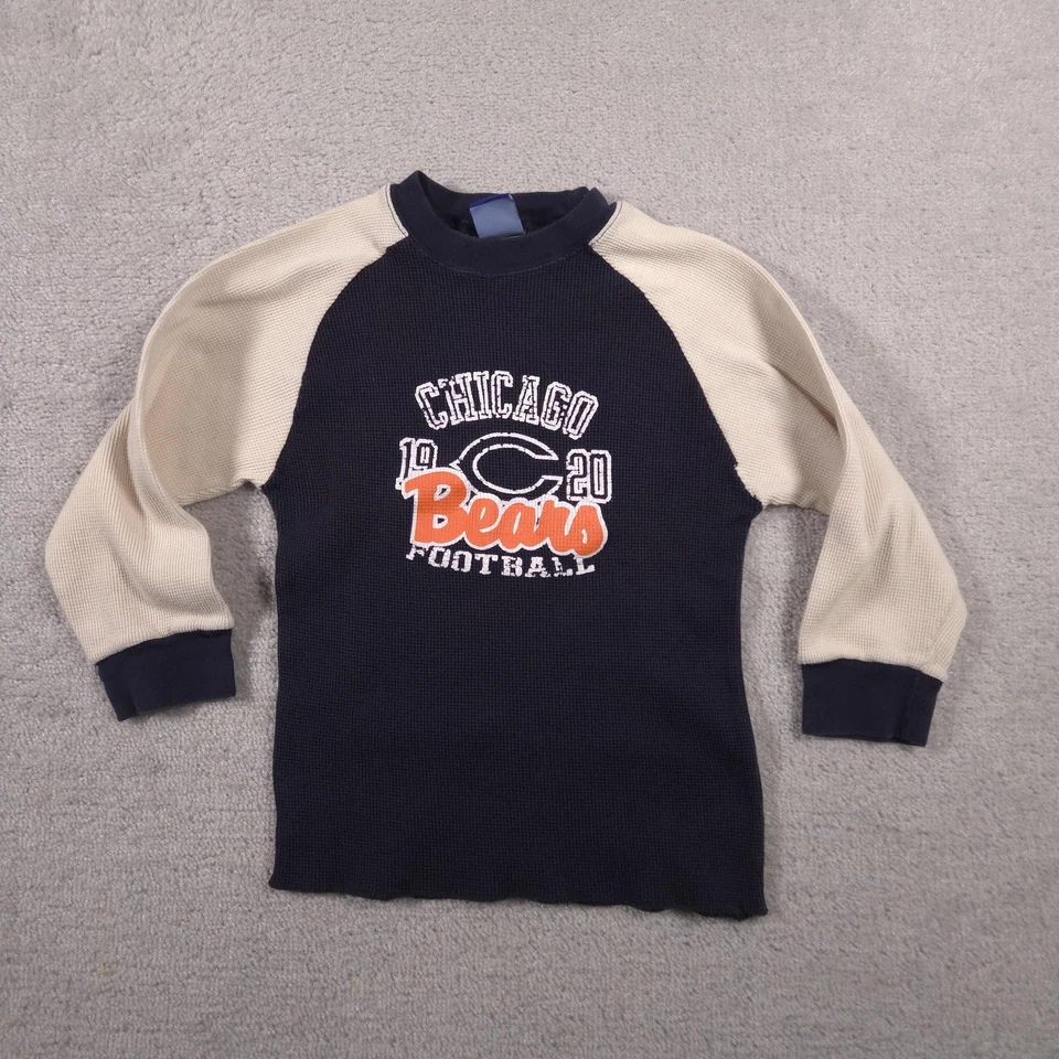 Camiseta Chicago Bears Manga Larga Juvenil Pequeña NFL Fútbol Reebok Niños Niños Top Foto 1 de 4