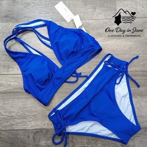 Cupshe Tie Back Tie Side Bikini Swimsuit Size S - Picture 1 of 4