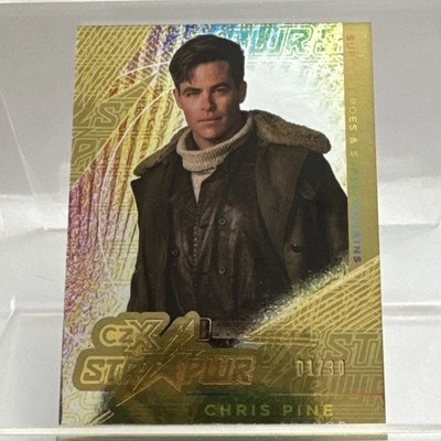 CZX STR PWR Super Heroes & Villains Gold S20 Chris Pine as Steve Trevor SN 01/30 - Image 1 of 3