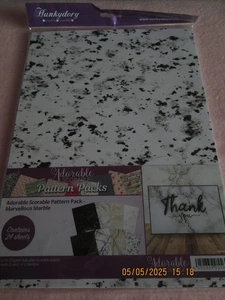HUNKADORY  SCORABLE ADORABLE  MARVELOUS MARBLE  300gsm  PACK OF 10 - Picture 1 of 2