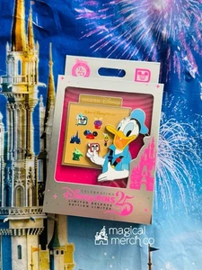 2025 Walt Disney World Donald Duck Jumbo Hidden Disney 25th Anniversary LR Pin - Picture 1 of 1