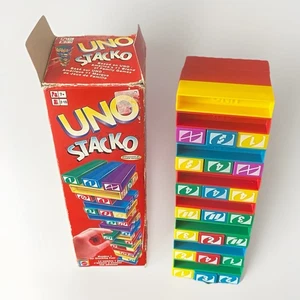 Mattel Uno Stacko Stacking Block Game 2002 Complete & Good Condition - Picture 1 of 5