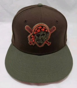 🔥Exclusive Fitted New Era Pittsburgh Pirates 7 3/8 Brown 2006 ASG Orange Bottom - Picture 1 of 8