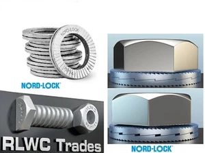 M3 M4 M5 M6 Nord Lock Lavadoras Genuino Bloqueo de Cuña Lavadoras Acero Delta Protekt