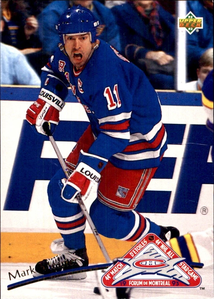 Mark Messier NEW YORK RANGERS 1993 Upper Deck LOCKER WALES CONFERENCE ALL-STARS  - Image 1 of 2
