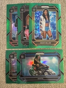 Tarjetas base de lucha libre Green Prizm Parallel 2023 Panini Prizm WWE ¡Tú eliges! - Imagen 1 de 9