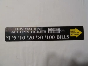 IGT S2000 Slot Machine Accepts Bills Tickets Strip / Faceplate - Picture 1 of 2