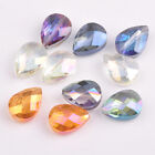 10pcs Flat Teardrop 18x13mm 24x17mm Faceted Crystal Glass Loose Beads Diy