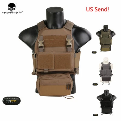 Emerson Tactical FCS Combat Vest w/MK Chest Rig SET Molle Plate Carrier Pouch US