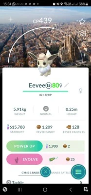 Pokémon Shiny Eevee ( Explorer Hat ) ( Barcelona Safari Zone ) GO - Image 1 of 2