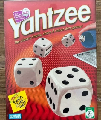 **New Factory Sealed** Board Game classic Yahtzee Parker Bros 2005 Hasbro blue? - Image 1 of 2