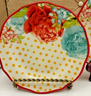 Pioneer Woman Blossom Jubilee Yellow Dot Replacement Salad Plate 8.5" - Image 1 of 3