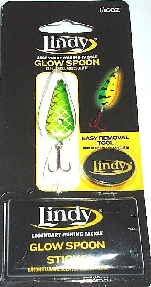 Lindy Tackle 1/16 Glow Spoons (Chartreuse Scale) - Image 1 of 1