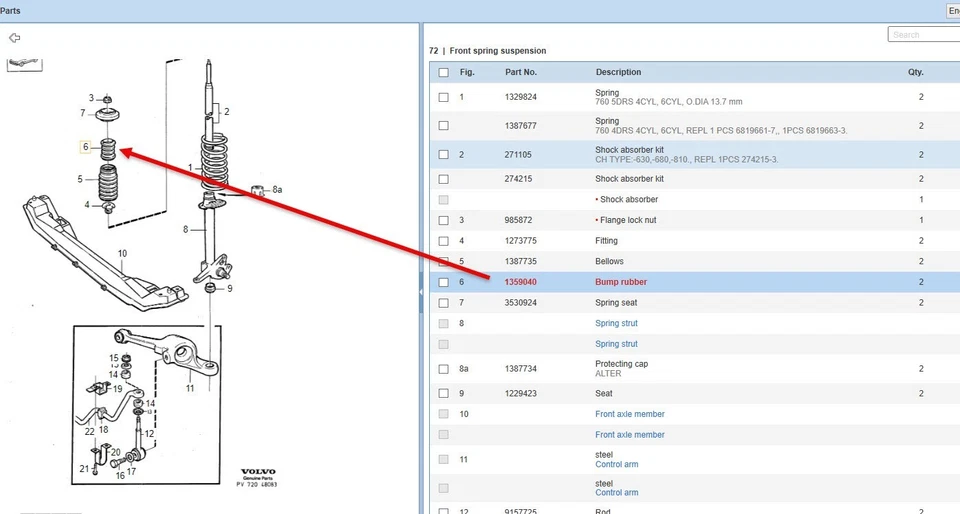 Новый подлинный Volvo 760 780 960 S90 V90 передняя стойка резиновый ботинок бампер 1359040 - Изображение 1 из 1