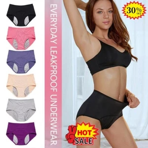 1-3pc Leakproof Panties for Women Over 60, Ladies Underwear Incontinence Panties - Picture 1 of 18