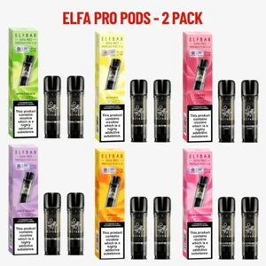 ELF Bar ELFA Pro Pods Replaceable Pre-Filled | 2ML | 2 Pack | 20MG 33 Flavours - Picture 1 of 37
