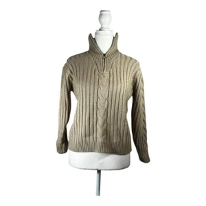 BUBISH Long Sleeve 1/4 Zip Ribbed Knit Jumper Size S/M 6-10 AU Winter Knit #0136 - Picture 1 of 5