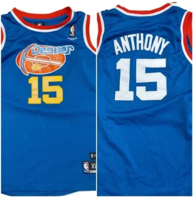 Reebok Youth Boys Size XL (18-20) Denver Nuggets Carmelo Anthony #15 Jersey Blue - Image 1 of 4