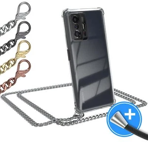 EAZY CASE do Xiaomi 11T / 11T Pro 5G Etui Band Łańcuszek na telefon komórkowy Metal przezroczysty - Zdjęcie 1 z 11