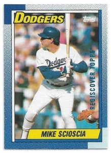 1990 Topps Rediscover Topps Buyback Blue Foil #605 Mike Scioscia px4cb - Picture 1 of 2