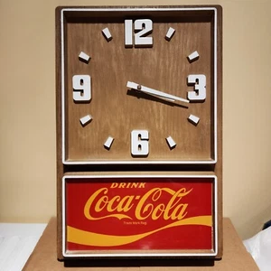 Coca Cola Wall Clock Impact International Plastic Woodgrain - Picture 1 of 6