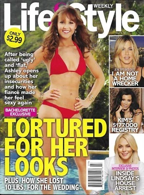 Life And Style Magazine Bachelorette Jennifer Aniston Kim Kardashian 2011 . - Image 1 of 4