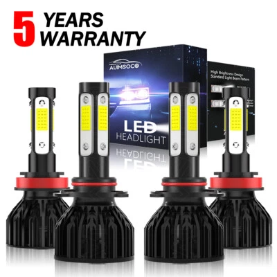 For Toyota Prius 2010-2012 2013 2014 2015 LED Headlights High Low Beam Bulbs Kit - Image 1 of 4
