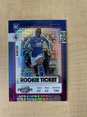 Boubakary Soumare Rookie Ticket Mojo Purple RC Leicester  - Image 1 of 2