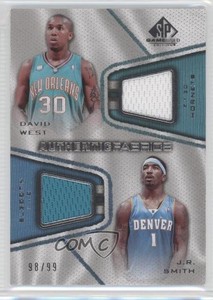 2007-08 SP Game Used Authentic Fabrics Dual /99 David West JR Smith #AFD-WS