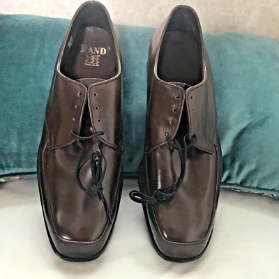 Zapato The RAND vintage de 1900 EE. UU. cuero marrón oscuro talla 12,5 para hombre con cordones Foto 1 de 4