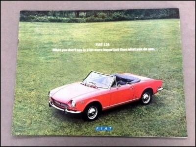 1971 Fiat 124 and Spider 14-page Vintage Car Sales Brochure Catalog Foto 1 de 4