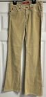 Big Star Jeans Women's 26R Flary Flares Made in USA Beige Corduroy Pants Y2K