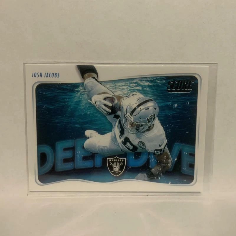 DD-JJ Josh Jacobs Deep Dive Las Vegas Raiders 2020 Score Football Card LP - Image 1 of 2