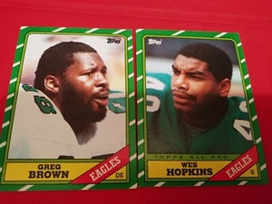 1986 Topps Philadelphia Eagles 2 card lot (276 and 279) - Picture 1 of 2