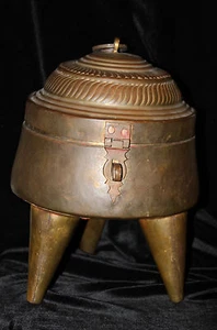 Antique/Vintage Copper & Brass Cauldron - Picture 1 of 2