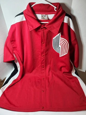 Vintage Hardwood Classics Portland Trail Blazers Warm Up Jersey Sz 54 Majestic! Cover