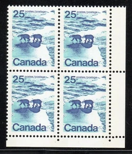 1972 Canada SC# 597iii LR - Landscape - W2B Blank Plate Block M-NH Lot # 2458 - Picture 1 of 2