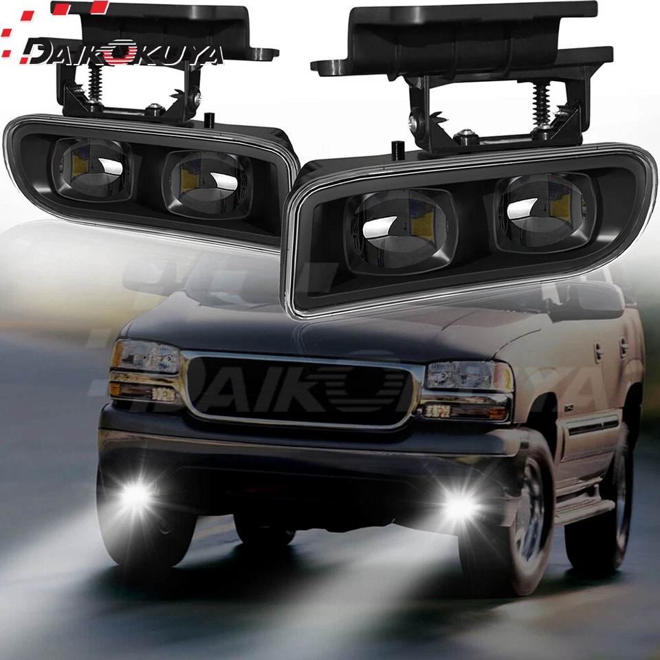 Par de luces antiniebla LED para parachoques delantero GMC 1999-2002 Sierra 2000-2006 Yukon Foto 1 de 4