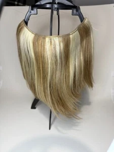 Half Head Real Human Hair Extension – Gold Bronze Bleach Blonde – Natural Look - Picture 1 of 2