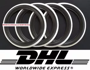 Rat Rod 14" Black&White Portawall Tire Trim set Mercedes W112 W114 W115 W116. - Picture 1 of 2