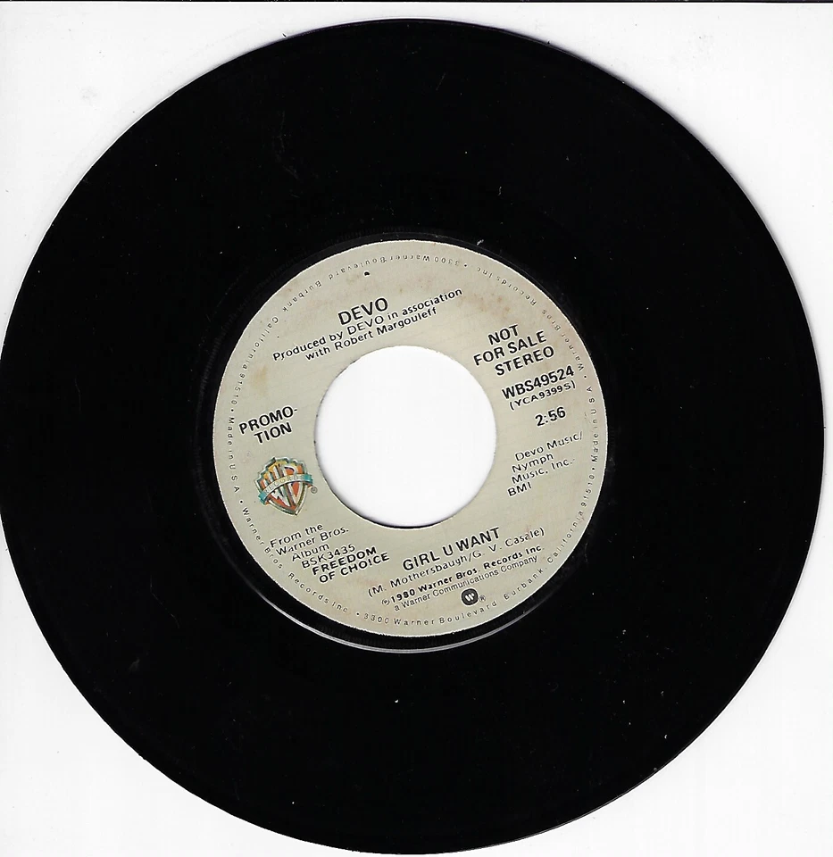 DEVO / GIRL U WANT/ PROMO/ USED 45RPM - Image 1 of 1
