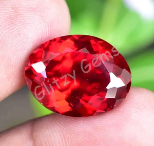Natural Blood Red Ruby 23.50 Ct Oval CERTIFIED Mozambique Loose Gemstone - Picture 1 of 6