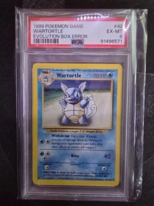 Wartortle Evolution Box Error Card English- PSA 6 - Pokemon Base Set Unlimited - Picture 1 of 2