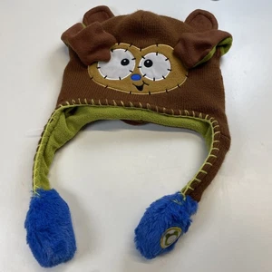 Flipeez Kids Monkey Stocking Hat Moving Ears Flip Up Beanie Toboggan - Foto 1 di 9