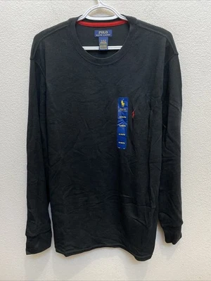 NUEVO Polo Ralph Lauren XL Hombre Manga Larga Camiseta Negra Nueva con Etiquetas $45 Foto 1 de 4