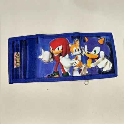 Sonic The Hedgehog Nylon Shimmer Wallet Knuckles Tails Near Mint - Image 1 of 4